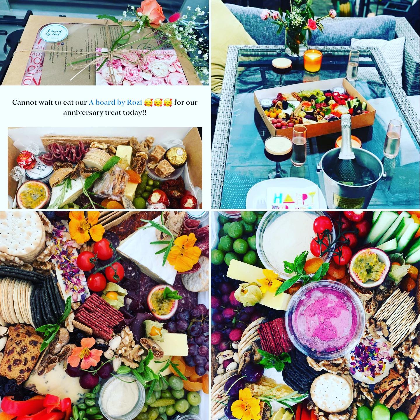 Anniversary treat board - collage